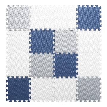 Tamiplay Foam Play Mat For Baby, Eva Non-Toxic Interlocking Floor Mats With Solid Colors, Squares Baby Play Mat, Eva Foam Floor