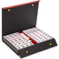 Yellow Mountain Imports Chinese Mahjong Set - Rouge Harmony    - With 146 Medium Tiles, Red Vinyl Case, Wind Indicator And Dice