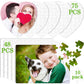 Sumind 10 Sets Blank Sublimation Puzzle Jigsaw Rectangle Heart Shaped White Diy Custom Puzzle Heat Press Thermal Transfer Pearl(A5-48 Rectangle And 75-Heart Shaped)