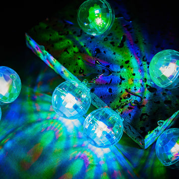 Henoyso 4 Pairs Light Up Disco Ball Earrings Led Light Earrings 60S 70S Earrings For Women Girls Bachelorette Party Dance Party