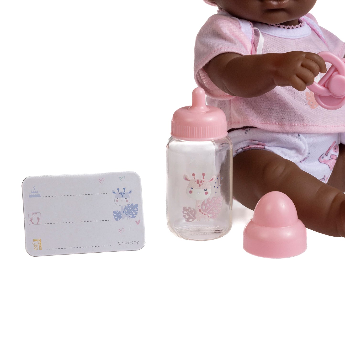 Jc Toys - La Newborn Nursery | 7 Piece Doll Gift Set | 12' Life-Like African American Doll With Accessories | Pink | Ages 2+ (18345)
