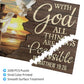 Christian Jigsaw Puzzles 1000 Pieces for Adults, Ocean Cross & Matthew 19:26 with God All Things are Possible, Inspirational Bea