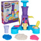Kinetic Sand, Soft Serve Station with 14oz of Play Sand (Blue, Pink and White), 2 Ice Cream Cones and 2 Tools, Sensory Toys for 