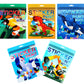 5 Pack Crafts For Kids Ages 4-8,6-8 Sticker Paint Number Books Kids Birthday Party Favors Road Plane Travel Activity Book (Dinosaurs+Ocean+Insect+Vehicle+Horse)
