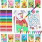 24 Summer Coloring Books With 24 Stacking Crayons Beach Flamingo Watermelon Fruit Birthday Party Favors Mini Drawing Book Bulk F