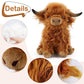 Scottish Highland Cow Plush, Cute Realistic Cow Stuffed Animals Soft Farm Plushie Toy, Highland Cow Accompany Plush Toy Birthday