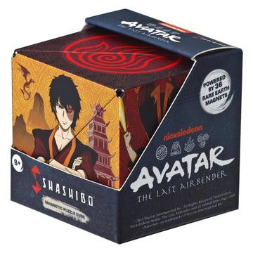 Shashibo Avatar The Last Airbender Shape Shifting Box - Award-Winning, Patented Magnetic Puzzle Cube W/ 36 Rare Earth Magnets - Fidget Transforms Into Over 70 Shapes (Avatar - Fire)