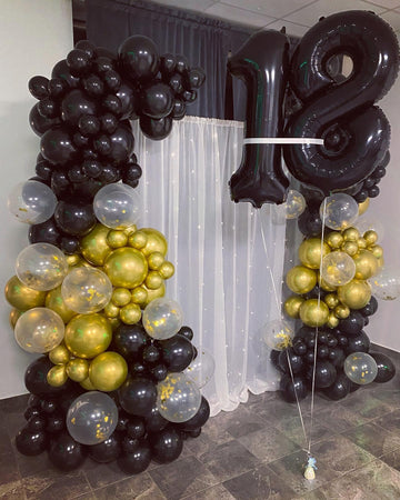 8 Balloon, Black Number Balloon 40 Inch, Black Birthday Decorations, 8 18 28 38 80 Birthday Balloons, 8Th Black Party Supplies,