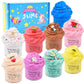 WUHUANIU 9 Pack Scented Butter Slime Kit Ideal Slimes Bulk for Kids Super Soft and Non Sticky DIY Slime Surprise Toy with Charm Unicorn Cherry Ice Cream Cake Watermelon Latte and More