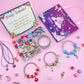 klmars Charm Bracelet Kit for Kids - Unicorn Birthday Gift, Multicolor, Small, Ages 5-12, Arts & Crafts