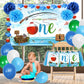 O Fishally One First Birthday Decorations,Gone Fishing Party Supplies Include Fish Bobber Banner,Our Little Man Is Ofishally Tur