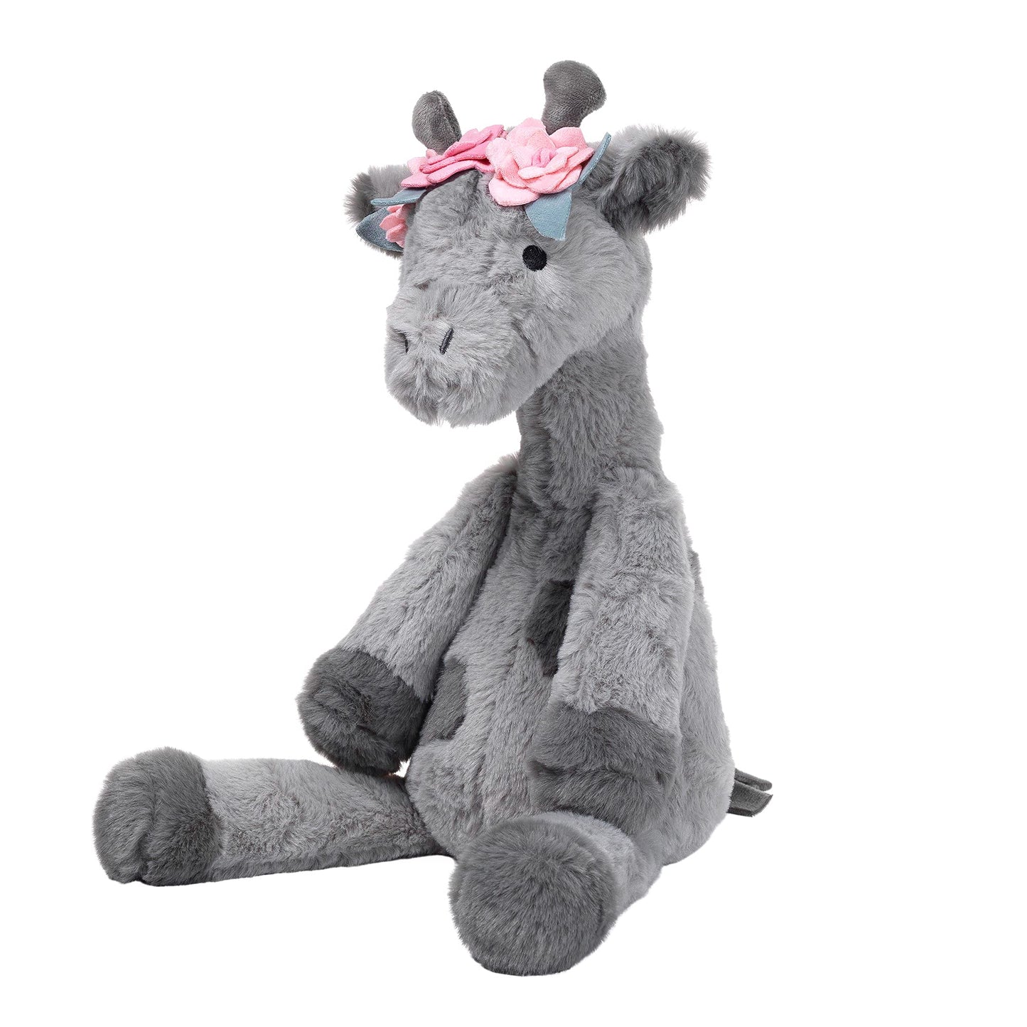 Lambs & Ivy Giraffe Plush Stuffed Animal Toy - Gray, 1 Count, Polyester Material