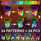 Mishunyus 24Pcs Glowing Hawaiian Luau Party Cups Flashing Tiki Party Cups Tropical Luau Party Decorations Hawaiian Party Supplie