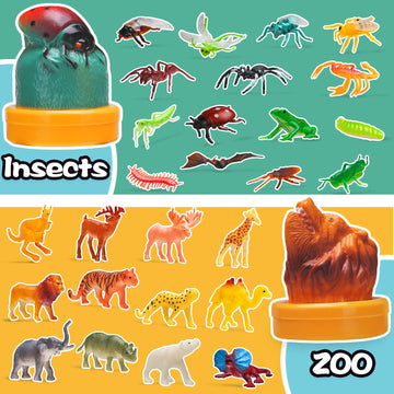 KarberDark 95 Pcs Small Animal Toys - Plastic Assorted Mini Figures for Kids, Clear, Ideal for Sensory Bins and Birthday Gifts