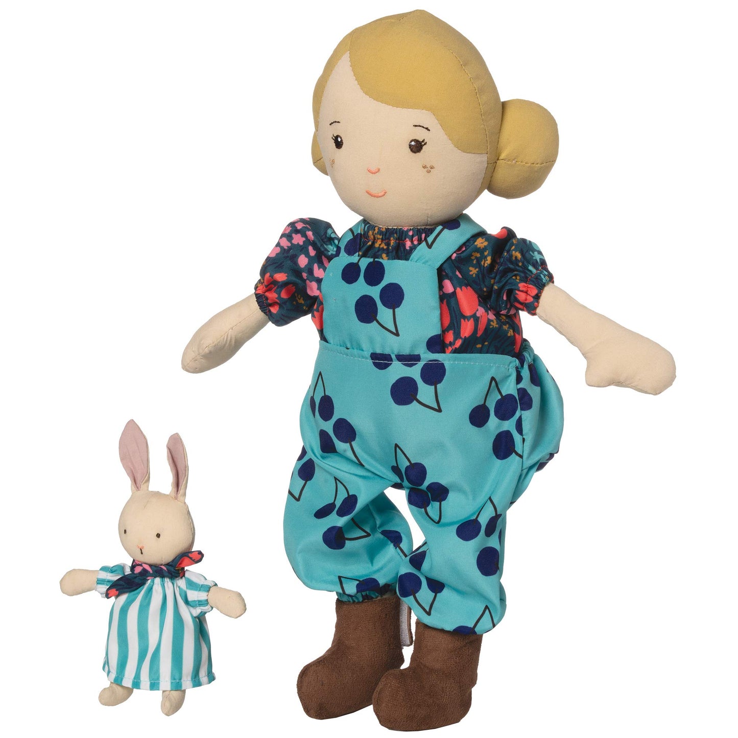 Manhattan Toy 14" Playdate Friends Doll - Machine Washable, Multi Color, Includes Companion Stuffed Animal, Model 158630