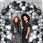 10Th Birthday Decorations Black Silver,10Th Birthday Balloon Garland Party Decorations With Number 10 Foil Balloons,Happy Birthd