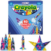 Createon Crayola Cosmic Magnetic Tiles, Building Set For Kids, Magnetic Building Toys For Kids, Stem Learning Toys For Boys And