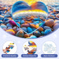 300 Piece Puzzles for mature-themed  Love Pebbles Theme Jigsaw Puzzles 300 Pieces for mature-themeds Kids Senior  Sunset Beach Jigsaw Puzzles  Challenging Family Fun Puzzle Activity Game Gift 20.5 X 15 in