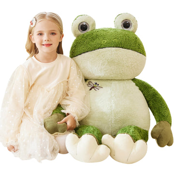 Earthsound Giant Frog Stuffed Animal Plush Toy,Large Frog Jumbo Cute Soft Toys,Big Size Huge Fluffy Plushy Oversized Fat Plushie