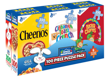 White Mountain Puzzles Mini Cereal Boxes - 100 Piece Puzzles - Six Pack Of Puzzles