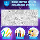 Outer Space Giant Coloring Poster For Kids 30 X 72 Inch, Space Large Coloring Poster Tablecloth, Outer Space Themed Color-In Act