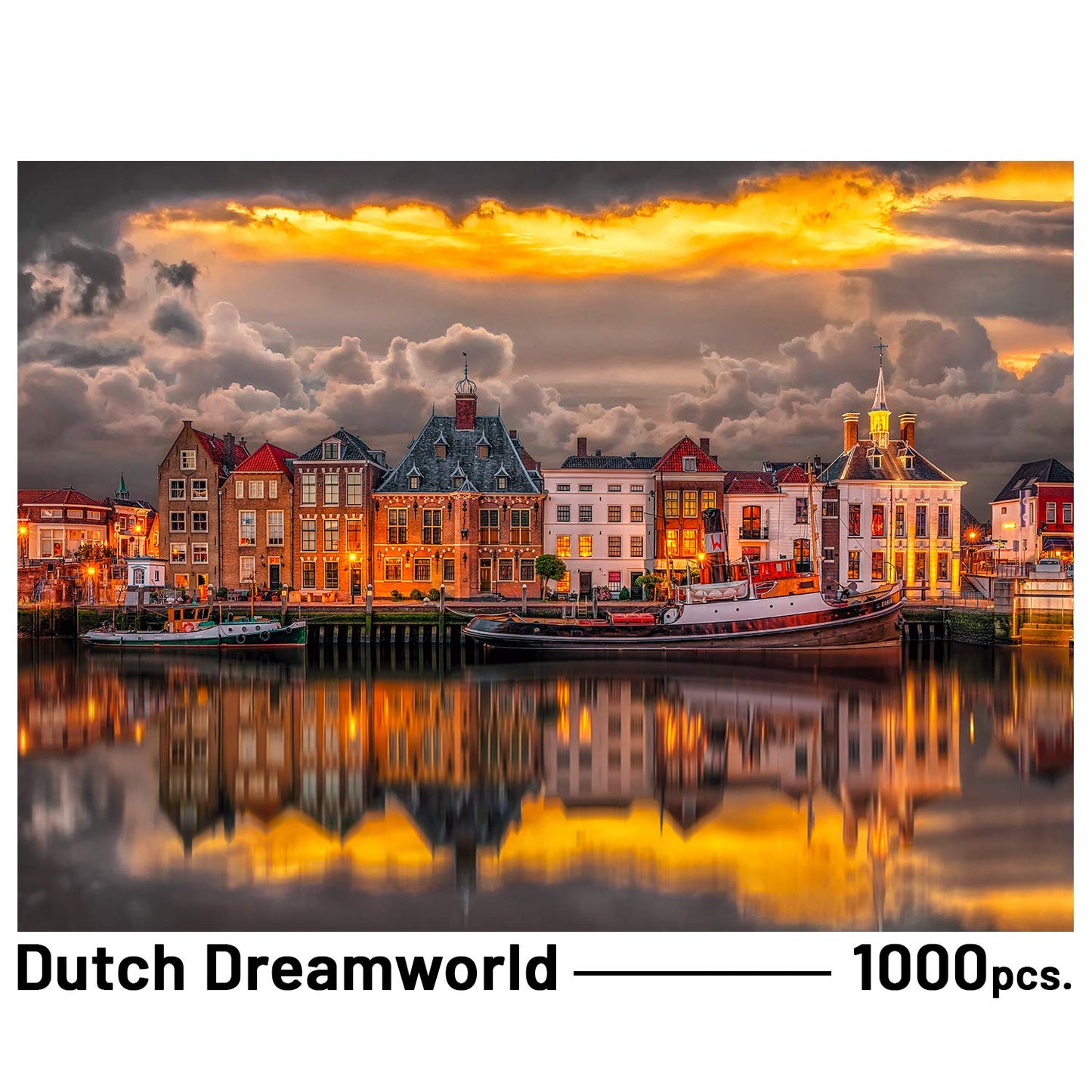 Clementoni 39421 Clementoni-39421-Dutch Dreamworld-1000 Pieces, Multi-Colour