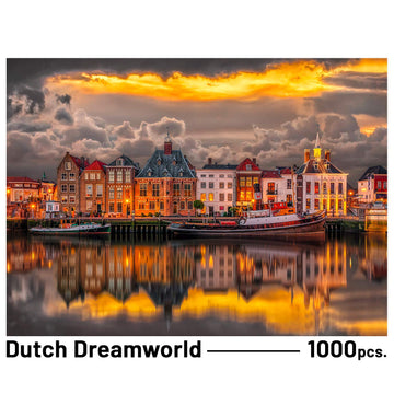 Clementoni 39421 Clementoni-39421-Dutch Dreamworld-1000 Pieces, Multi-Colour