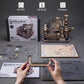 Robotime Motorized Wooden Puzzles For Adults - 3D Puzzles For Adults Lgc01 Marble Spaceport - Wooden Marble Run Model To Build - Space/Stem/Engineering Gift