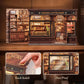 CUTEBEE Book Nook Kit  DIY Miniature House Kits for mature-themed and Teens  Dollhouse Booknook Tiny House  Bookshelf 3D Wooden Puzzle  DIY Craft Gifts for Family and Friends (Corner Coffee Shop)