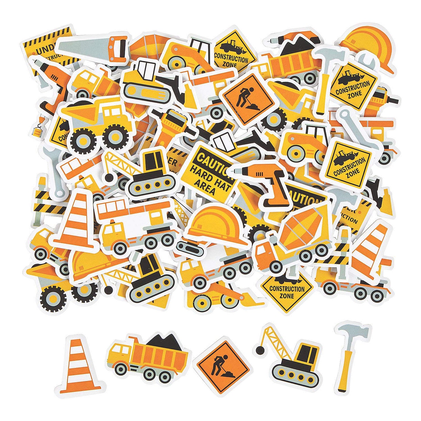 Fun Express Construction SelfAdhesive Shapes  Craft Supplies  300 Pieces