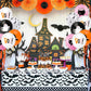 50Pcs Halloween Balloons Decor Girls Halloween Pink Orange Black White Latex Balloon With Ghost Witch Cauldron Bat Printed For H