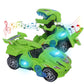 huwairen Toys for 3-6 Year Old Boys Transforming Car Toys with LED Light and Music Dinosaur Toy Birthday Gifts for 4 5 6 7 Year