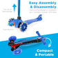 Best Choice Products Kids Mini Kick Scooter Toy W/ Light-Up Wheels, Height Adjustable T-Bar, Foot Break - Blue