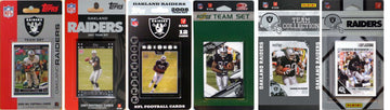 Nfl Oakland Raiders Six Different Licensed Trading Card Team Sets