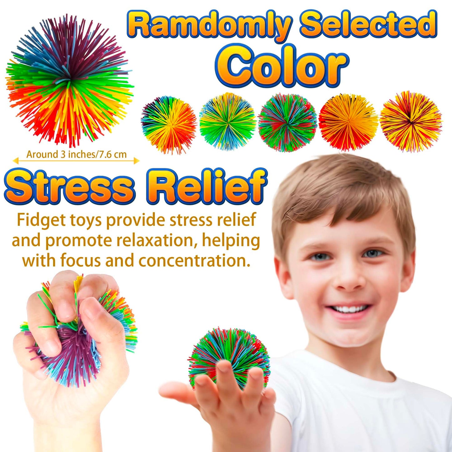 Glow Fever 12Pcs Monkey Stringy Balls, 2.75Inch, Fidget Toys Sensory Silicone Balls Soft Active Fun Toy Stress Balls And Anxiety Relief Throw For Birthday Gifts Party Favors