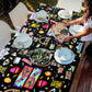 WOXIN 3 Pack 90s Party Tablecloth, Back to 90s Hip Hop Party Birthday Table Cover for 1990s Theme Party Decorations Supplies