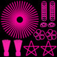 Ilhsty 100 Pk 8'' Pink Glow Sticks Glow Necklaces In The Dark Party Favors Supplies Bright Glowsticks Bulk For Birthday Valentin