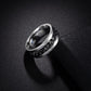 Udolfly Mens Fidget Rings Anxiety Rings For Men Womens Chain Spinner Rings For Adults Titanium Steel Ring Chain Black Size 5