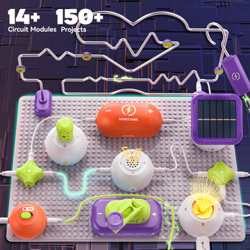 Science Kits For Kids - Stem Kits For Kids, Electronics Exploration Kit, Over 150 Projects, 14 Circuit Parts, Stem Educational T