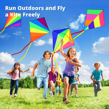 6PCS Kites Set, 26.7 x 23.4 Inches Colorful Kites for Youth Adults, Large Easy to Fly for Family Time Spring Outdoor Activities,