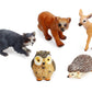 Forest Animal Figures Cake Toppers, Woodland Creatures Toy Figurines Set (5Pcs Forest Animals)