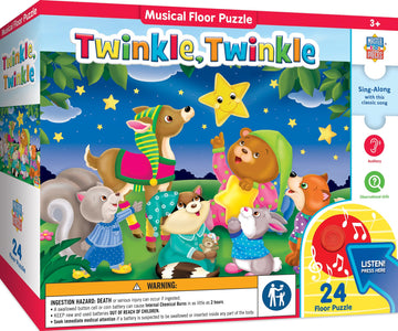 Masterpieces 24 Piece Twinkle Twinkle Sing-A-Long Sound Floor Puzzle For Kids - 18''X24''