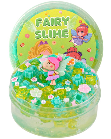 Crystal Slime With Green & Yellow Bead, Stretchy & Non-Sticky Crunchy Sensory Toy, Party Favors For Kids, Girls & Boys Gifts For