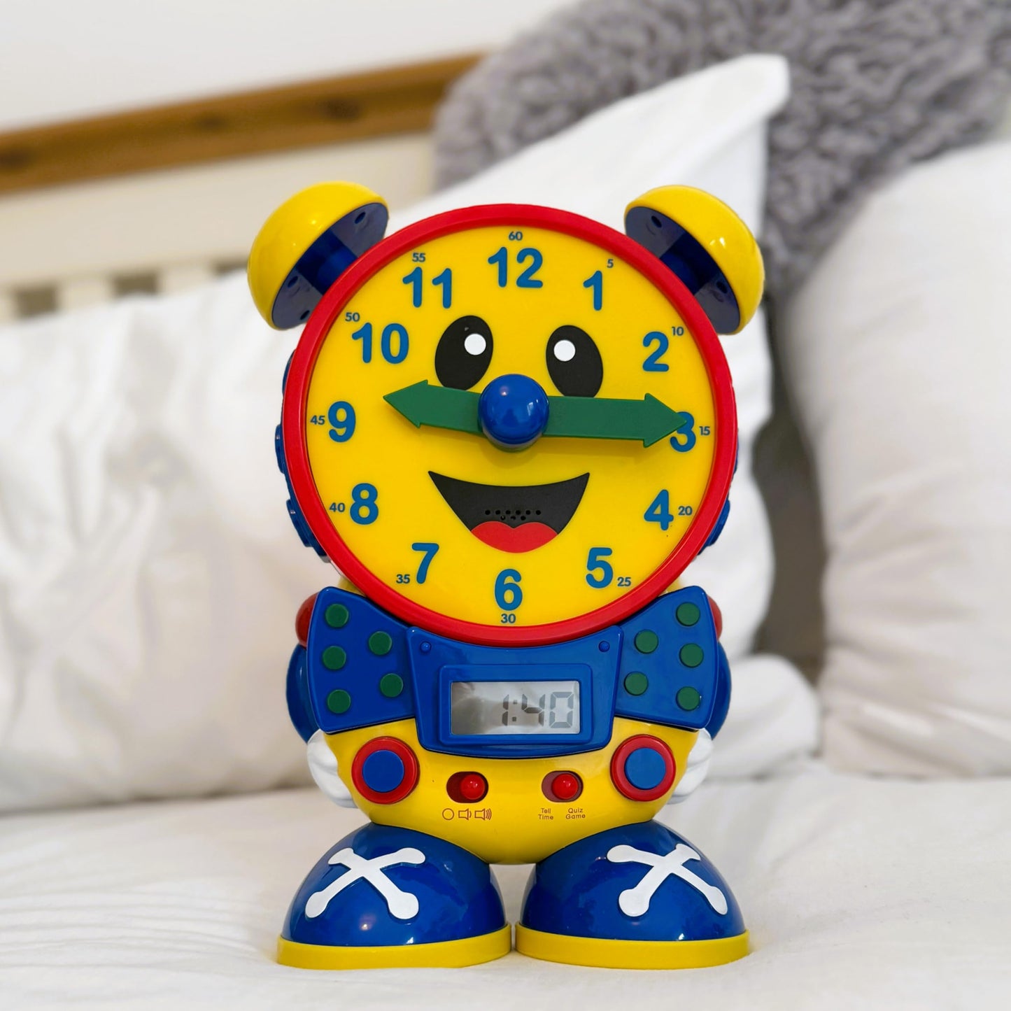 The Learning Journey Telly The Teaching Time Clock, Electronic Analog & Digital Time Telling Aid with Two Quiz Modes & Night Lig