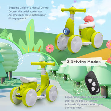 Joyrydz 6V Electric Baby Balance Bike With Bubble Machine,4 In 1 Toddler Balance Bike W/Remote Control For 1 Year Old Boys Girls