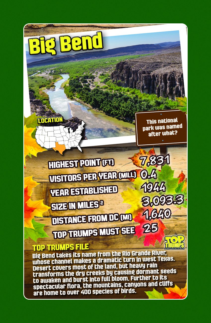 National Park Top Trumps Card Game Bundle