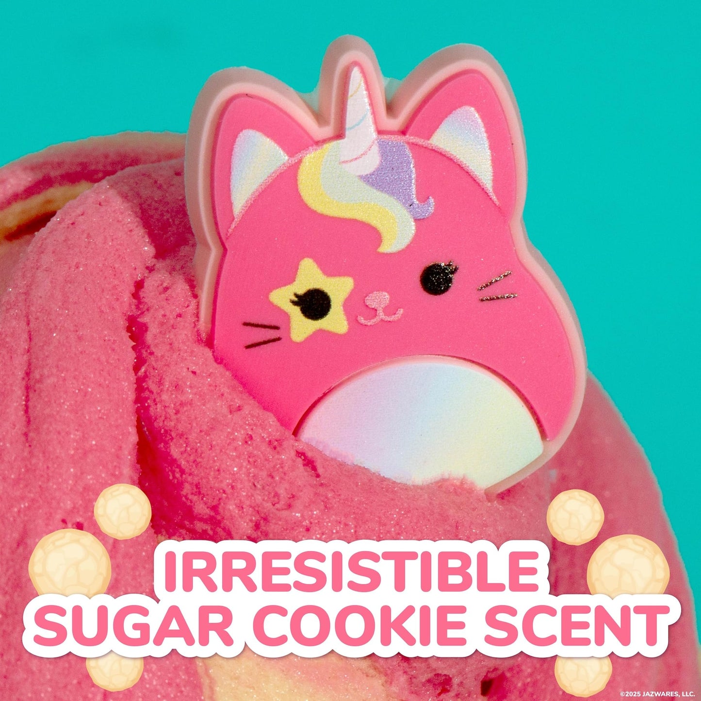 Squishmallows Sienna the Caticorn Cloud Slime, Sugar Cookie-Scented, 8 oz, Multi, 11.125 x 15 x 5.71 inches, Model
