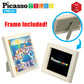 Picassotiles 6-In-1 World Famous Painting Puzzles Magnetic Cubes Toy_Building_Block, Spain Park Guell, Paris Eiffel Tower, Greec