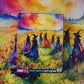 Springbok 500 Piece Puzzle - Watercolor Witches Gathering in Blossoming Field, Cardboard Construction, Model 091683017140