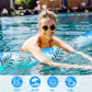 Soulchen 2 Pack Inflatable Pool Noodles Soft Fabric Covered 54'' Large Swim Noodles for mature-themeds Hawaii Tropical Palm Leaves enhanced Buoyancy for Pool Swimming Floating Beach Party Decor (Cool-Toned)